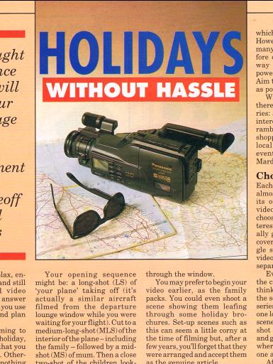 An article about using a camcorder on holiday