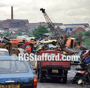 Manchester city centre scrapyard.